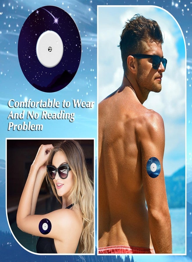 FuWeave مجموعة FuWeave من 36 لاصقة لجهاز استشعار Libre 2 مع لاصقات Starry Sky CGM، أغطية مقاومة للماء والعرق، أغطية ملونة لحماية جهاز مراقبة الجلوكوز المستمر، لاصقة خلفية قابلة للفصل - Image 4